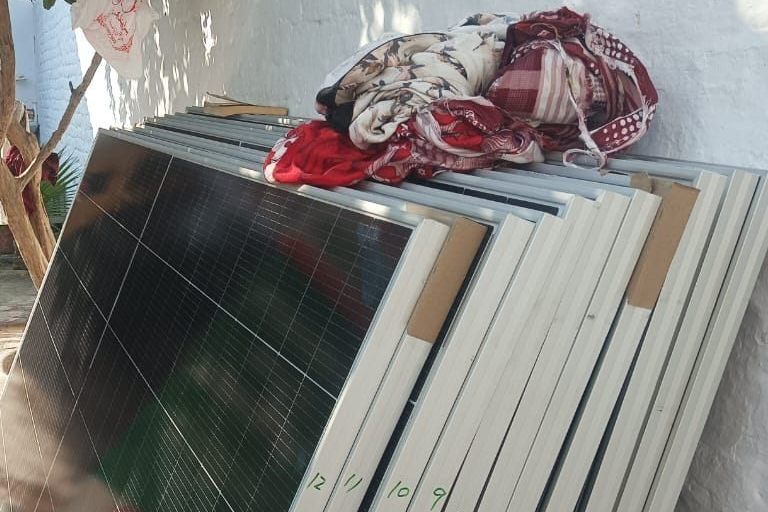 Solar panels installed for a community water system in Khyber Pakhtunkhwa